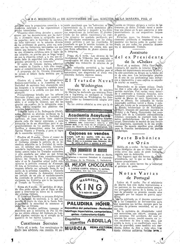 ABC MADRID 27-09-1922 página 16