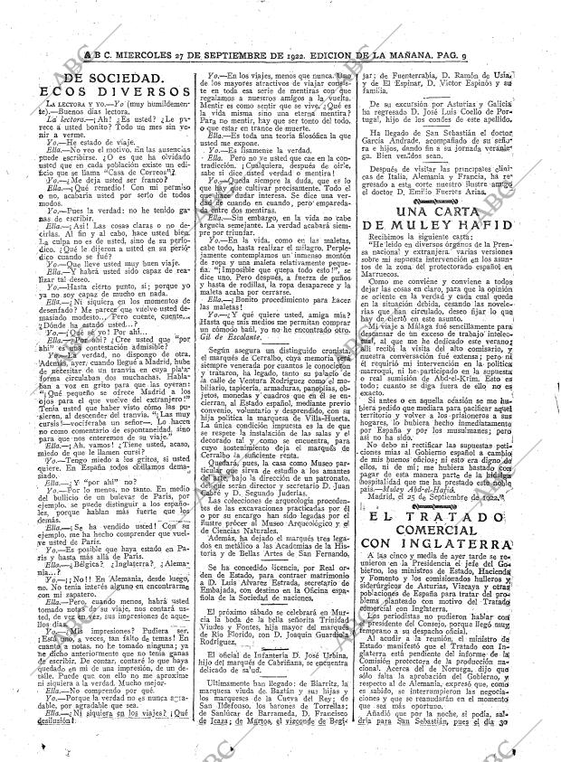 ABC MADRID 27-09-1922 página 9