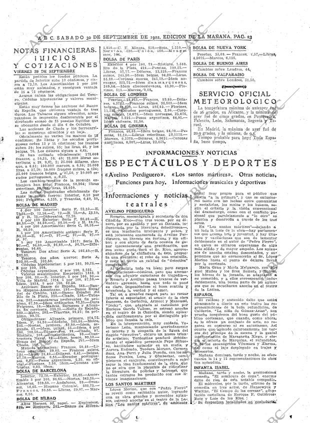 ABC MADRID 30-09-1922 página 23