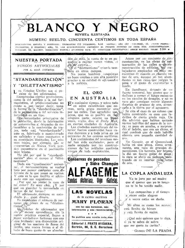 BLANCO Y NEGRO MADRID 01-10-1922 página 3