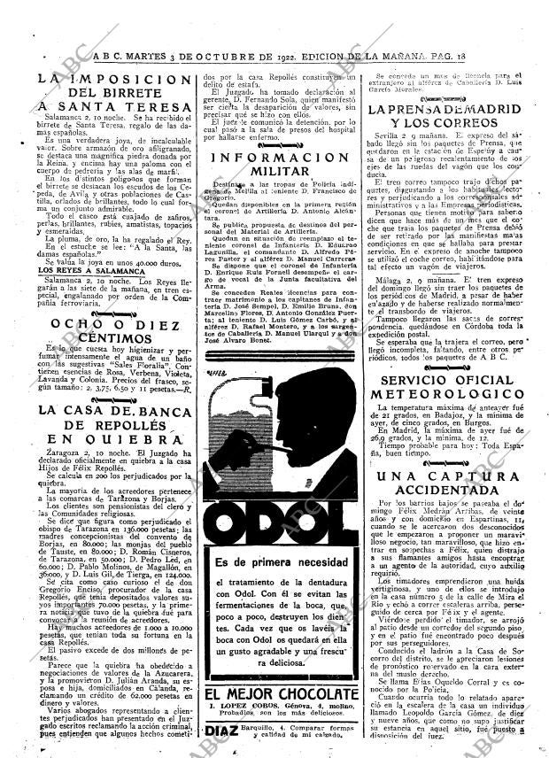 ABC MADRID 03-10-1922 página 18