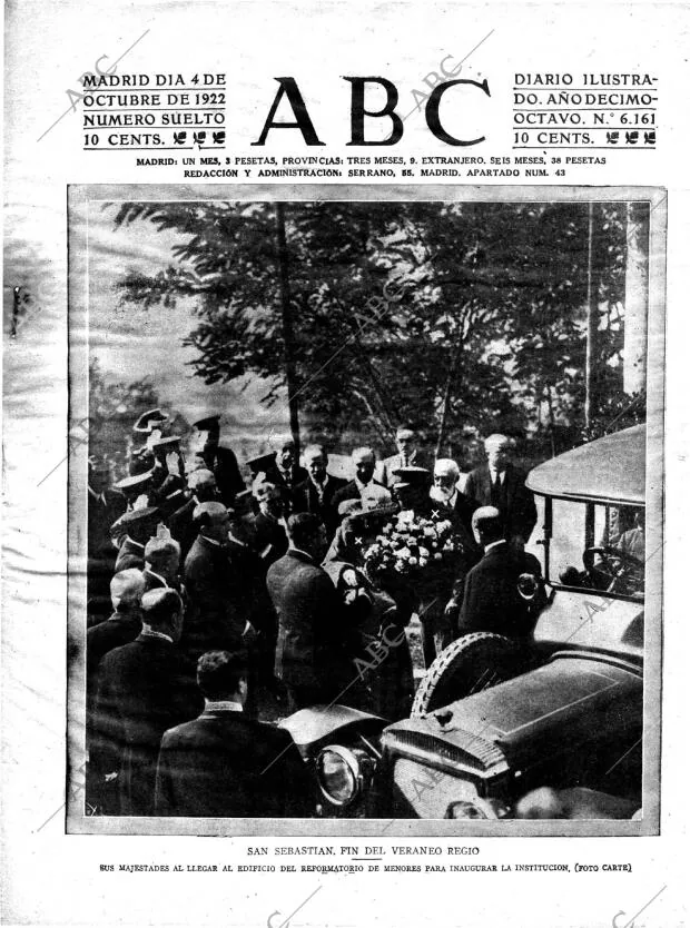 ABC MADRID 04-10-1922 página 1