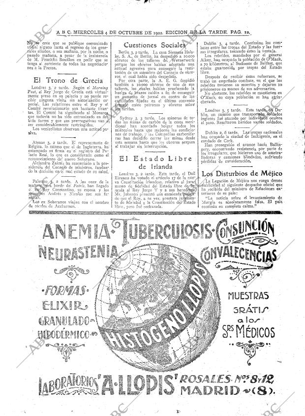 ABC MADRID 04-10-1922 página 12