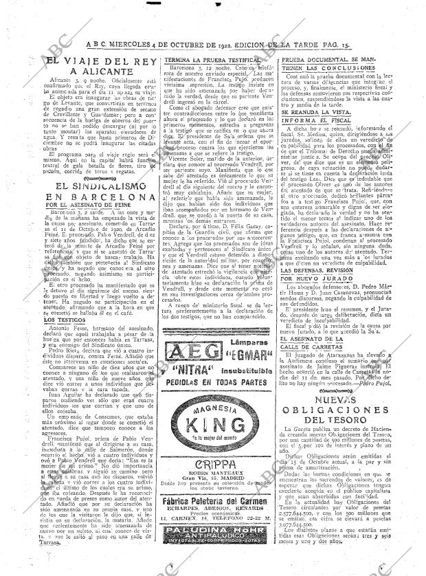 ABC MADRID 04-10-1922 página 15