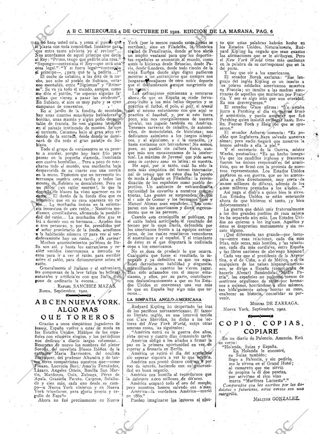 ABC MADRID 04-10-1922 página 6