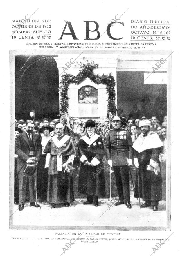ABC MADRID 05-10-1922 página 1