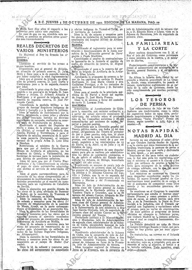 ABC MADRID 05-10-1922 página 10