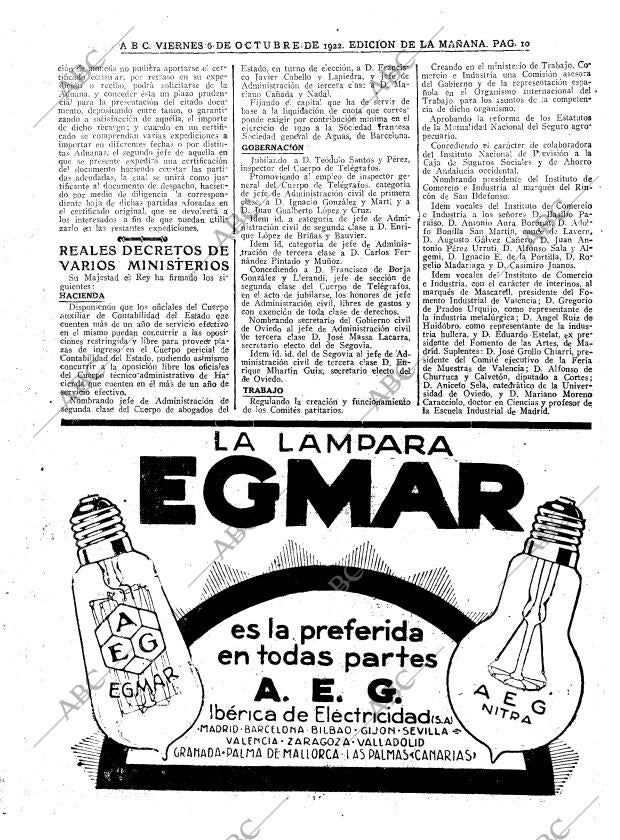 ABC MADRID 06-10-1922 página 10