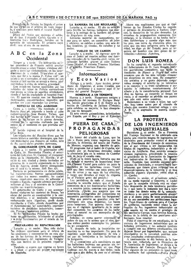 ABC MADRID 06-10-1922 página 14