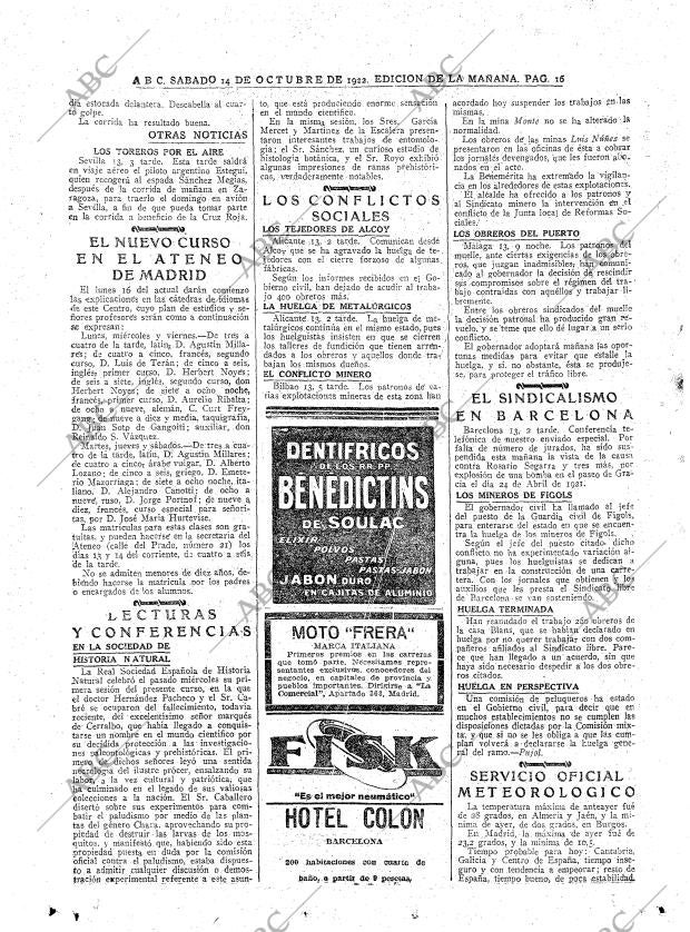 ABC MADRID 14-10-1922 página 16