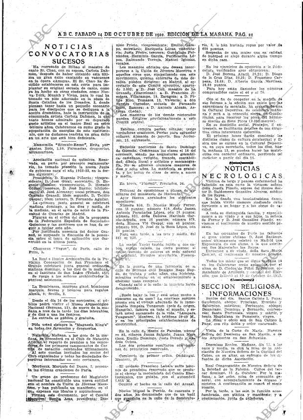 ABC MADRID 14-10-1922 página 21