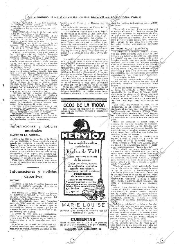 ABC MADRID 14-10-1922 página 23