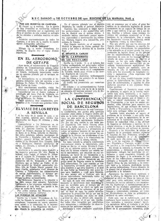 ABC MADRID 14-10-1922 página 9