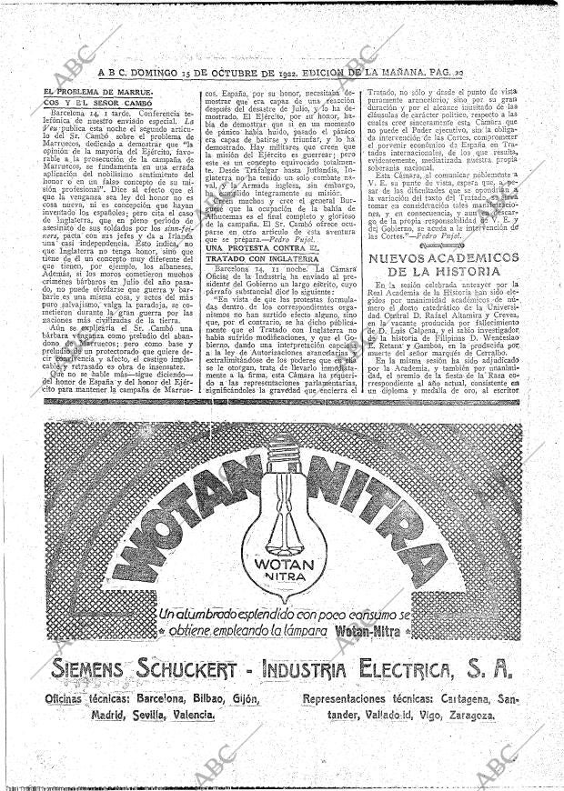 ABC MADRID 15-10-1922 página 18