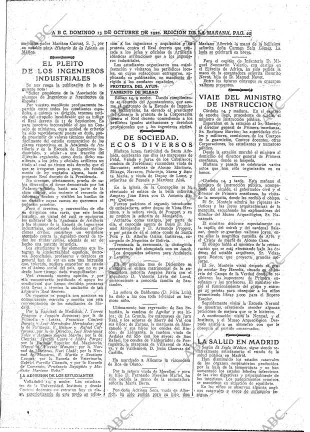 ABC MADRID 15-10-1922 página 19