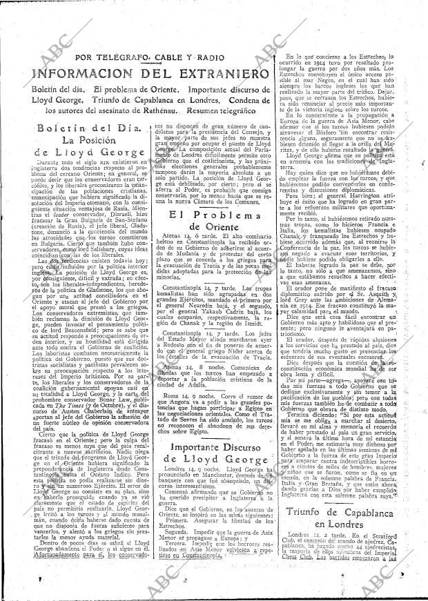 ABC MADRID 15-10-1922 página 25