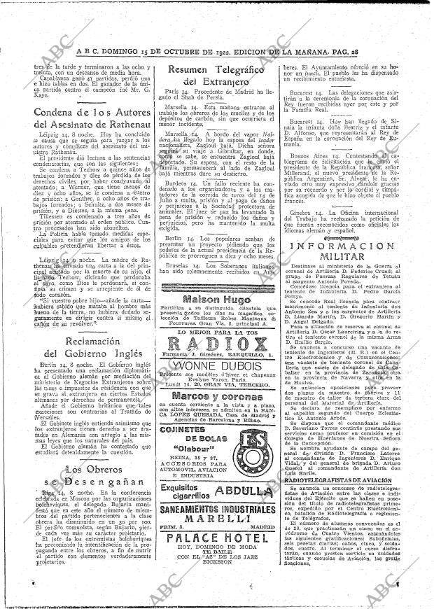ABC MADRID 15-10-1922 página 26