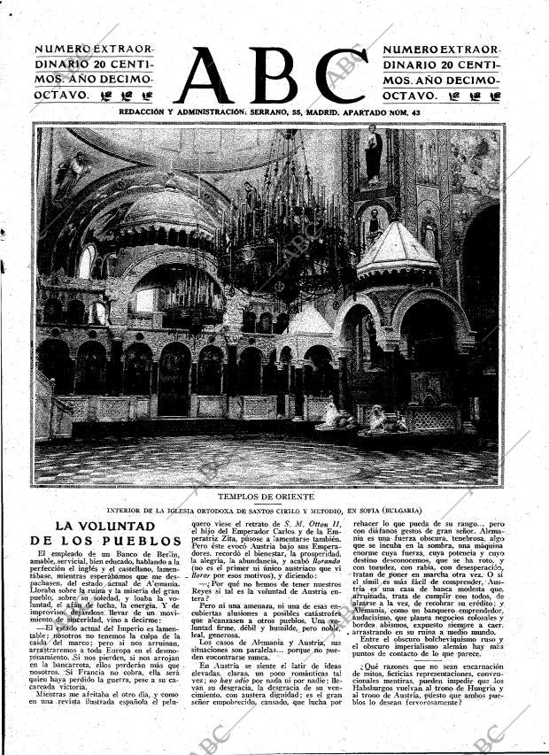 ABC MADRID 15-10-1922 página 3