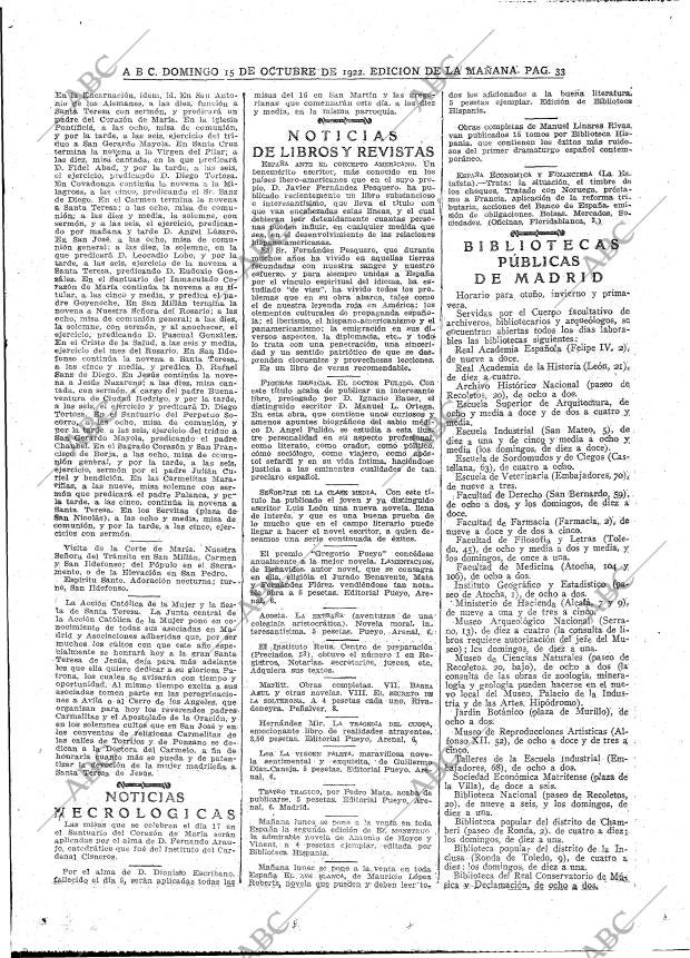 ABC MADRID 15-10-1922 página 31