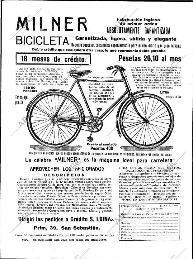 BLANCO Y NEGRO MADRID 15-10-1922 página 2