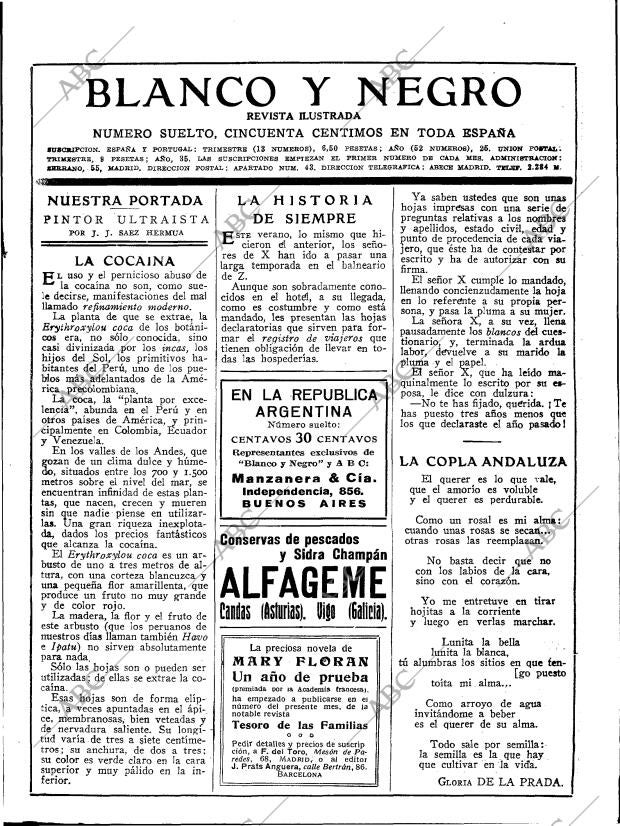 BLANCO Y NEGRO MADRID 15-10-1922 página 3