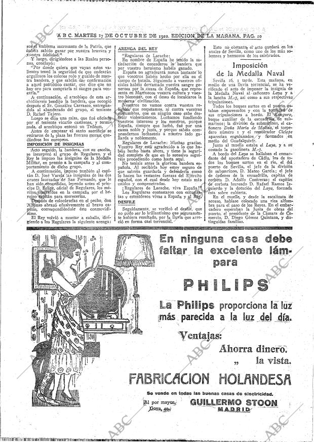 ABC MADRID 17-10-1922 página 10