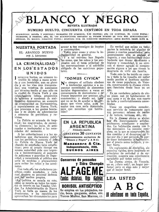 BLANCO Y NEGRO MADRID 22-10-1922 página 3