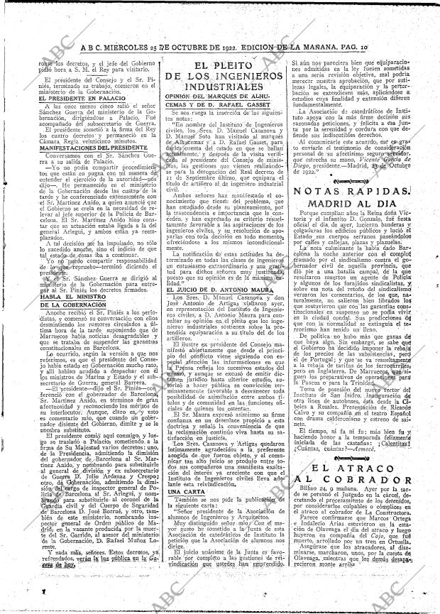 ABC MADRID 25-10-1922 página 10