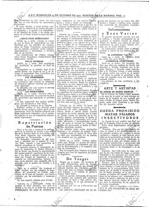 ABC MADRID 25-10-1922 página 12