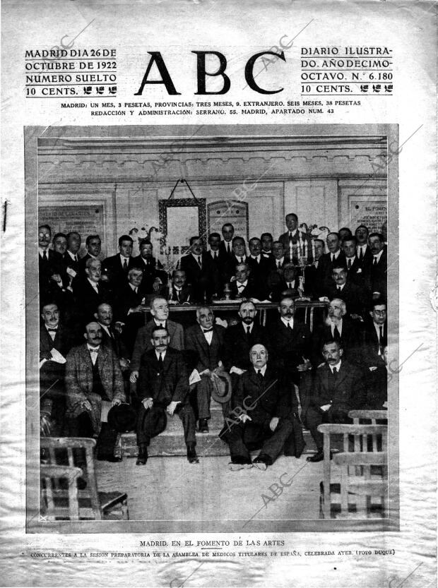 ABC MADRID 26-10-1922 página 1