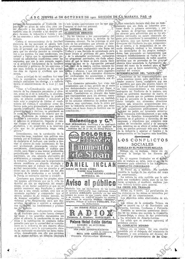 ABC MADRID 26-10-1922 página 18