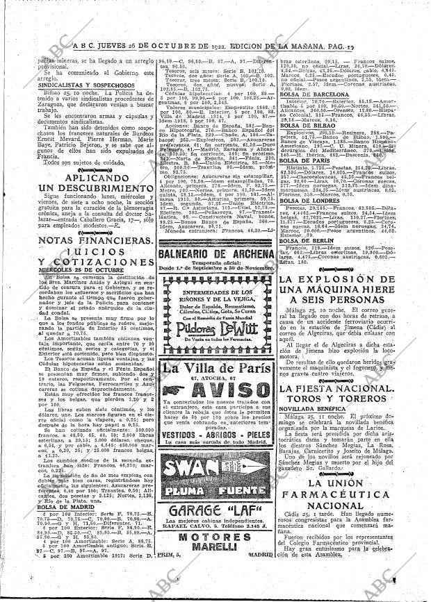 ABC MADRID 26-10-1922 página 19