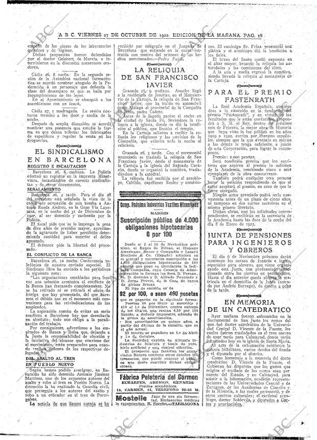 ABC MADRID 27-10-1922 página 16