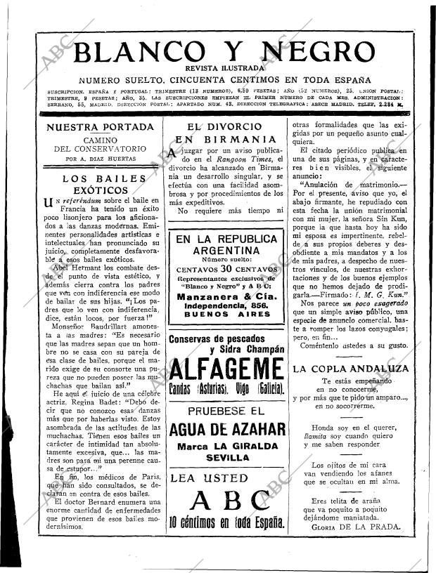 BLANCO Y NEGRO MADRID 29-10-1922 página 3