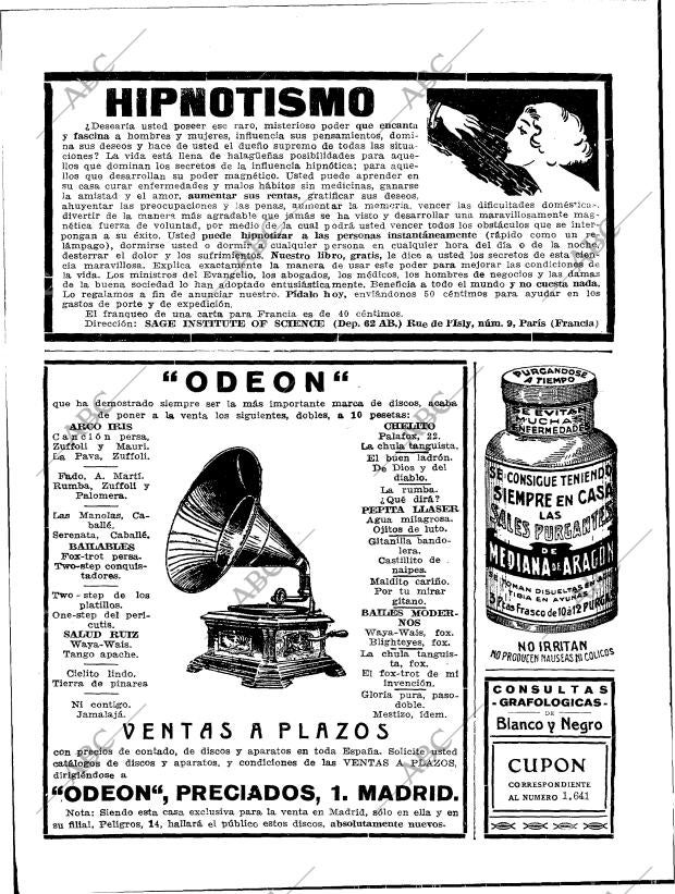 BLANCO Y NEGRO MADRID 29-10-1922 página 8