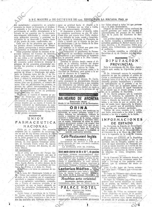 ABC MADRID 31-10-1922 página 16