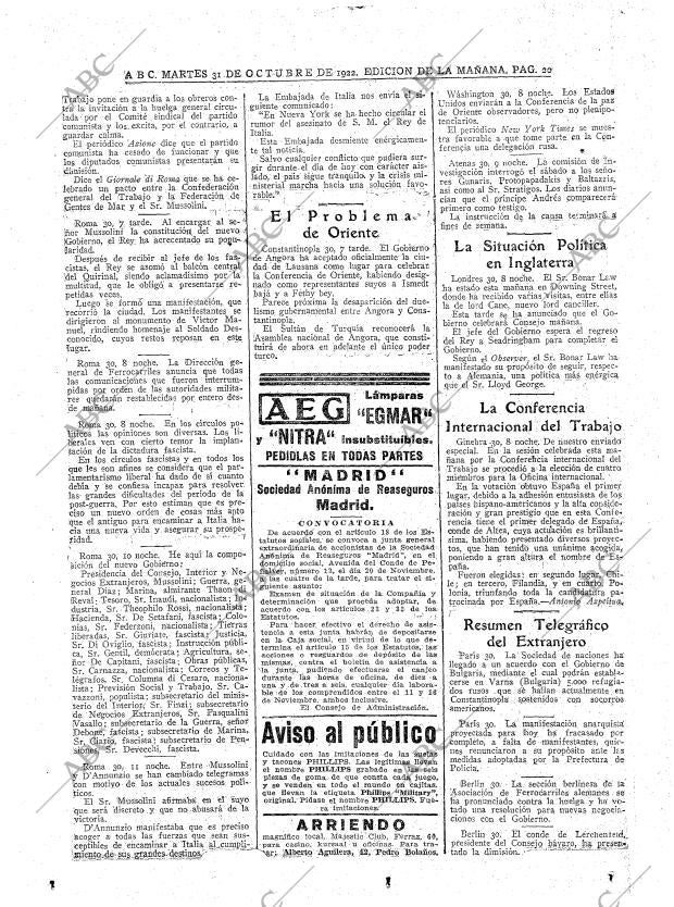 ABC MADRID 31-10-1922 página 20