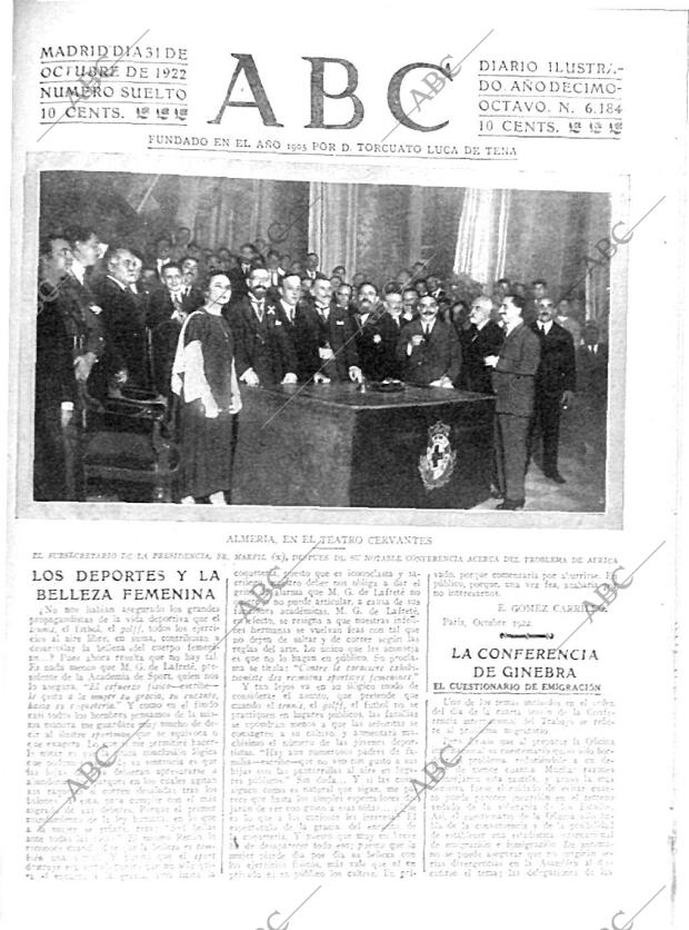 ABC MADRID 31-10-1922 página 3