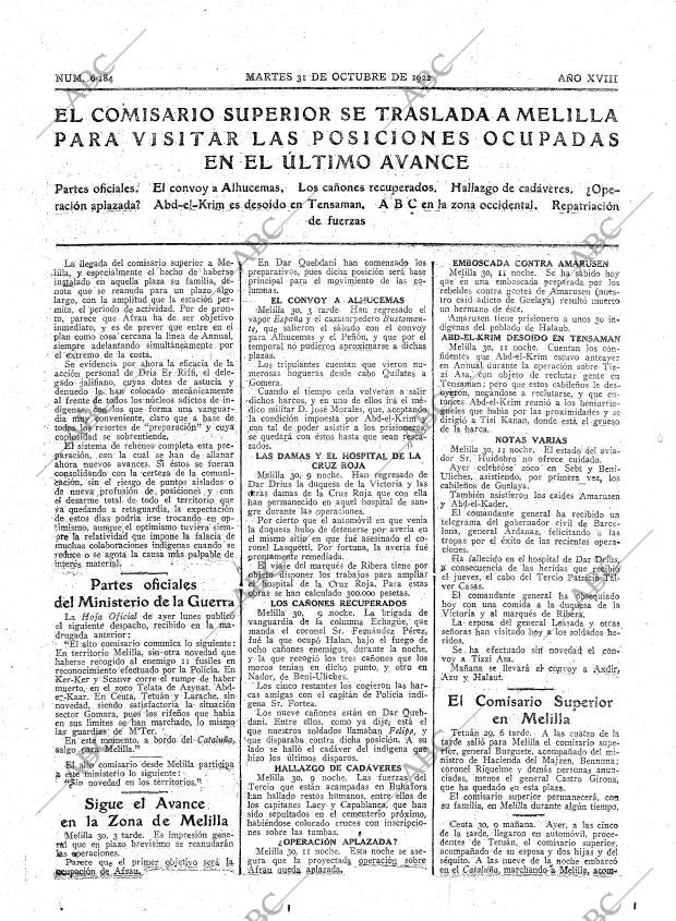 ABC MADRID 31-10-1922 página 7