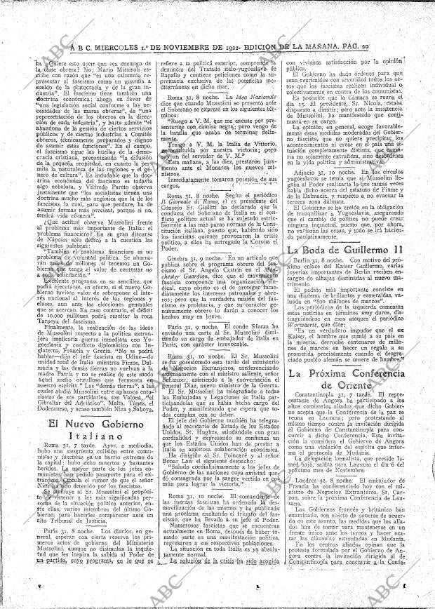 ABC MADRID 01-11-1922 página 20
