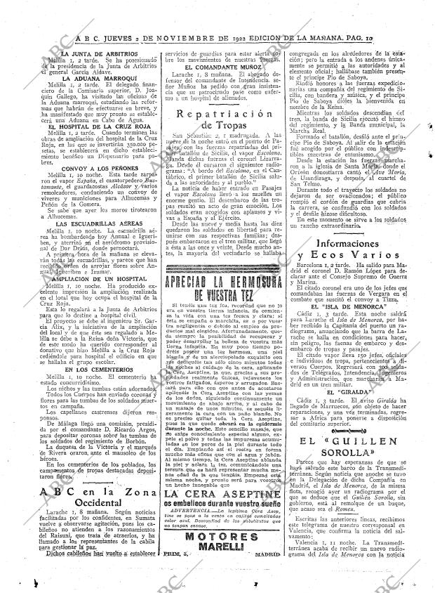 ABC MADRID 02-11-1922 página 10