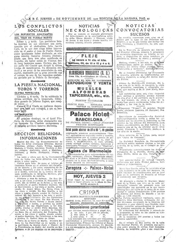 ABC MADRID 02-11-1922 página 21