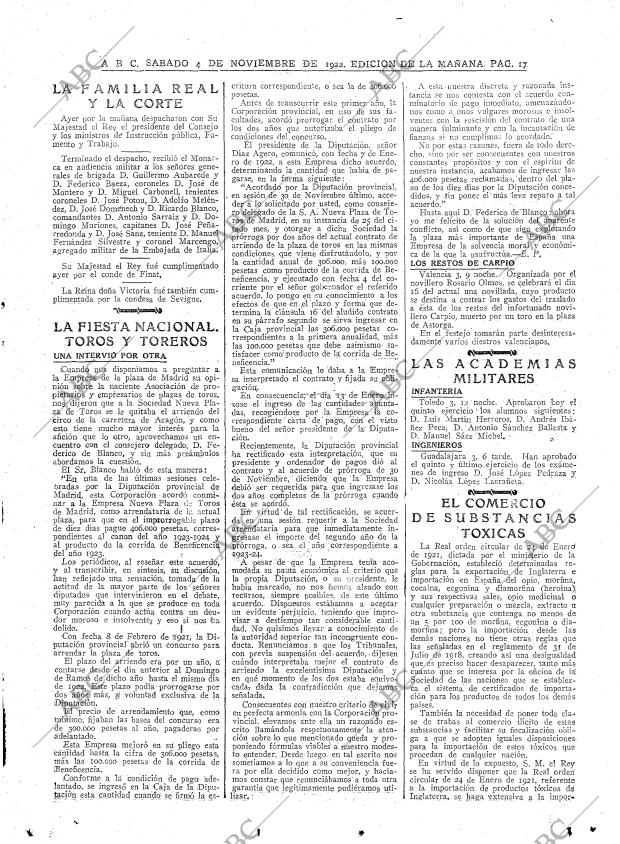 ABC MADRID 04-11-1922 página 17