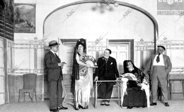 Una escena de la Obra, De "Meliton Gonzalez", "la chifladura de Anita"
