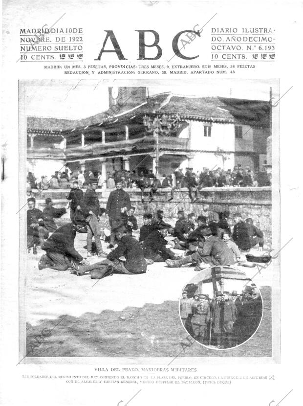 ABC MADRID 10-11-1922 página 1