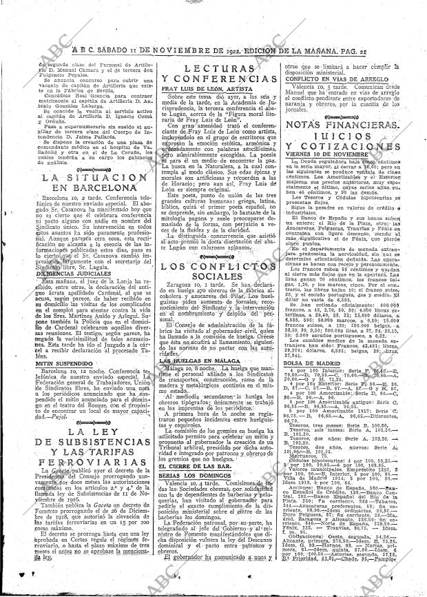 ABC MADRID 11-11-1922 página 21