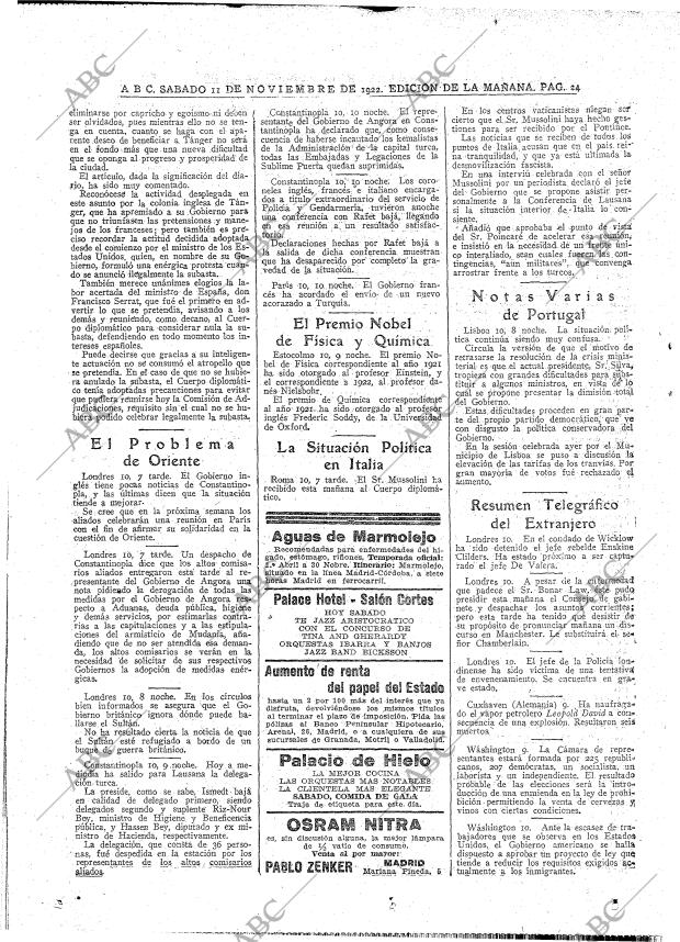 ABC MADRID 11-11-1922 página 24