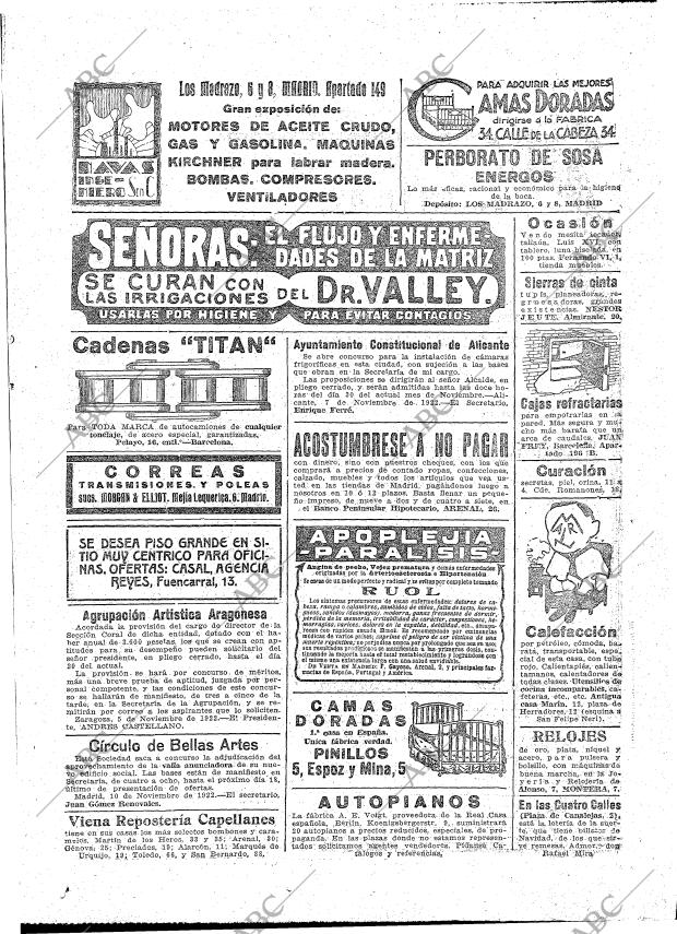 ABC MADRID 11-11-1922 página 33