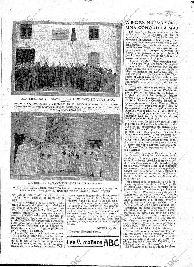 ABC MADRID 11-11-1922 página 5