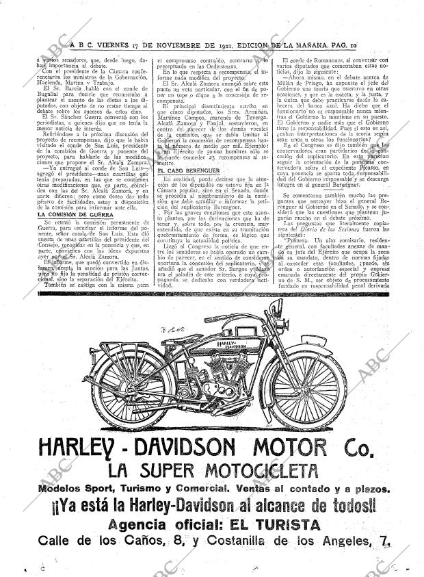 ABC MADRID 17-11-1922 página 10